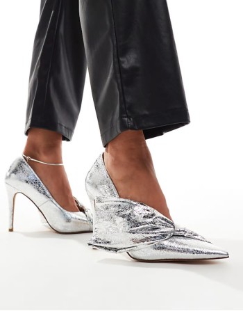 Geovanni embellished heeled shoes in silver