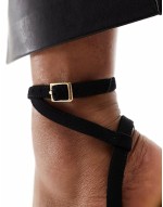 Wide Fit Paige high block heels in black