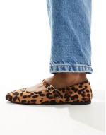 Lottie Mary Jane Ballet in leopard suedette