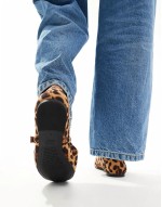 Lottie Mary Jane Ballet in leopard suedette