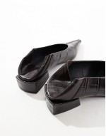 Lorelei premium leather court ballet in burgundy