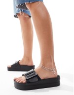 Florence buckle slider in black
