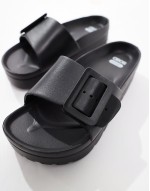 Florence buckle slider in black